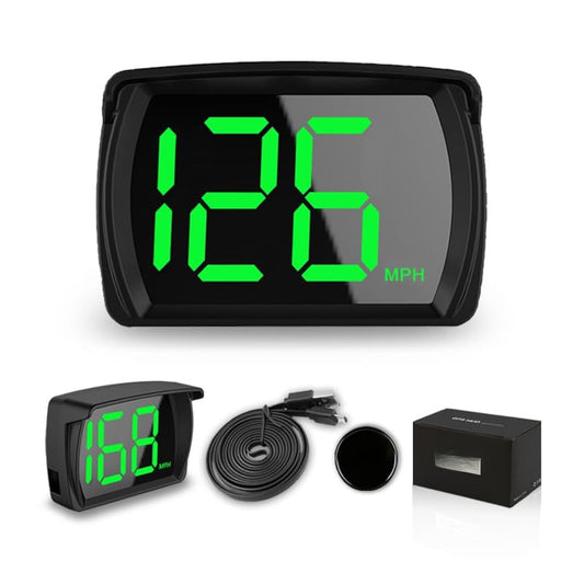 New Speedometer HUD GPS Digital Speed Meter MPH Speedo Head Up Display for Cars Trucks, USB Cable Plug & Play (G20-Only Green)