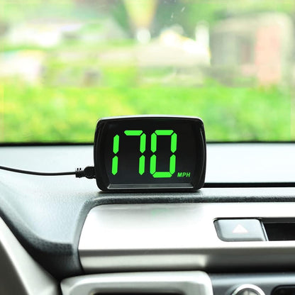 New Speedometer HUD GPS Digital Speed Meter MPH Speedo Head Up Display for Cars Trucks, USB Cable Plug & Play (G20-Only Green)
