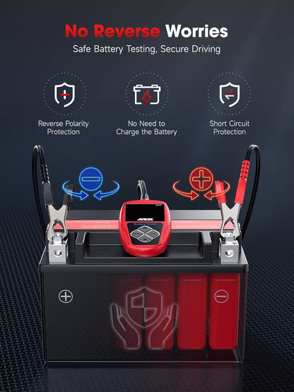 Digital Automotive Batteries & Alternator Diagnostic Tool - BA101 Car Battery Tester 12V