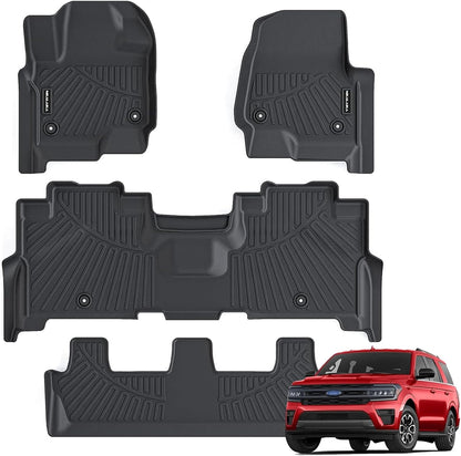 Floor Mats & Cargo Liner for 2018-2024 Ford Expedition 8 Seats with 2nd Row Bench Seat (Only Fit MAX Or L)