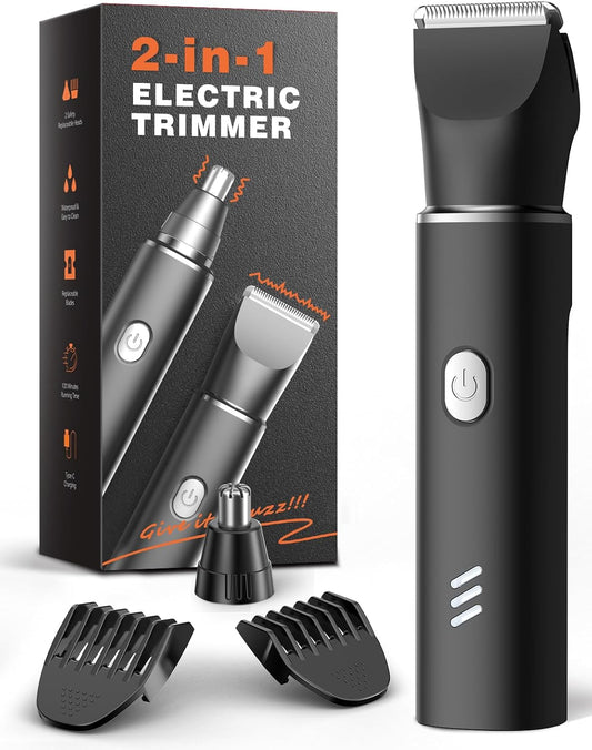 Body Hair Trimmer - Manscape Electric Razor Shavers for Men Nose/Ear Hair Clipper