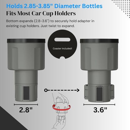 Car Cup Holder Expander, Adjustable Expandable Insert Extender