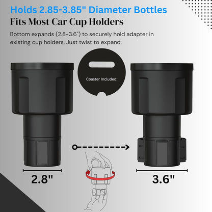 Car Cup Holder Expander, Adjustable Expandable Insert Extender