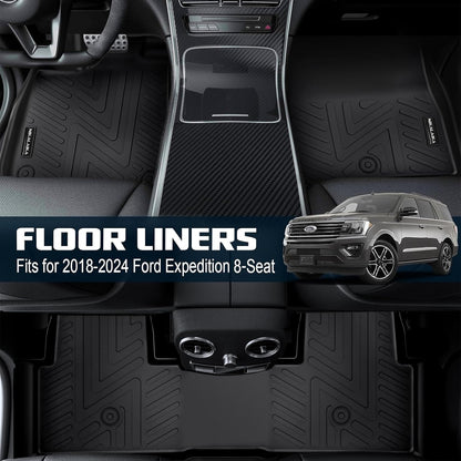 Floor Mats & Cargo Liner for 2018-2024 Ford Expedition 8 Seats with 2nd Row Bench Seat (Only Fit MAX Or L)