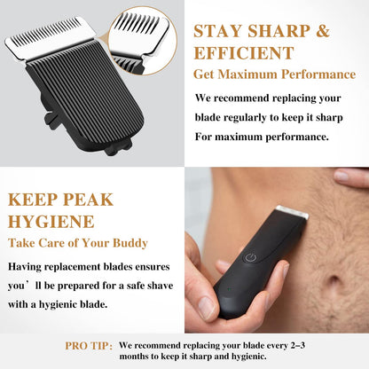 2 Pack Replacement Blade for Manscaped The Lawn Mower Electric Groin Hair Trimmer Blade