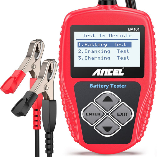 Digital Automotive Batteries & Alternator Diagnostic Tool - BA101 Car Battery Tester 12V