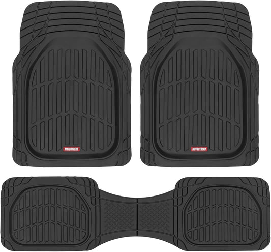 FlexTough Floor Mats for Cars, Deep Dish All-Weather Mats