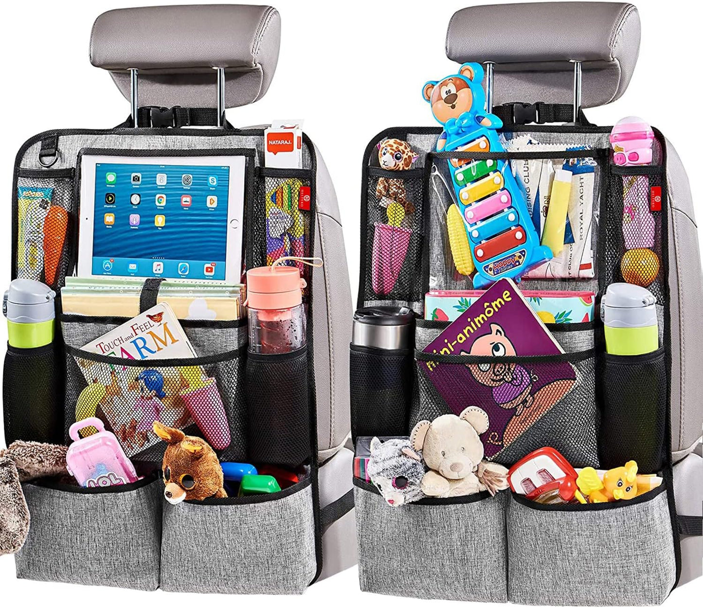 Backseat Car Organizer, Kick Mats Back Seat Protector with Touch Screen Tablet Holder