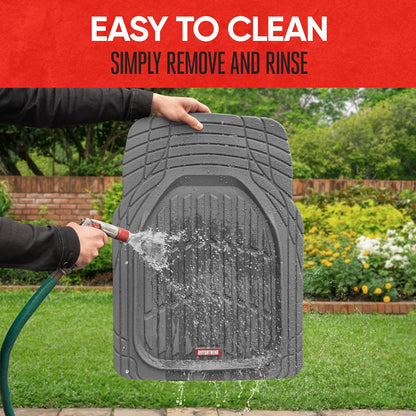 FlexTough Floor Mats for Cars, Deep Dish All-Weather Mats